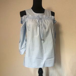 Cotton cold shoulder blouse